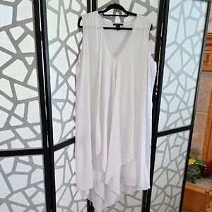 White Sleeveless Dress, Midi